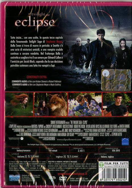 Eclipse. The Twilight Saga (1 DVD) di David Slade - DVD - 2