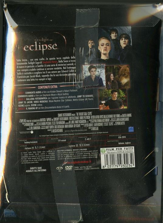 Eclipse. The Twilight Saga (3 DVD)<span>.</span> Limited Deluxe Edition di David Slade - DVD - 2