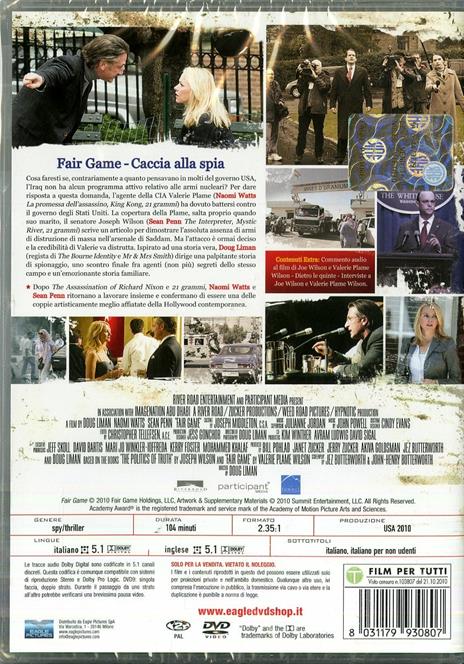 Fair Game. Caccia alla spia di Doug Liman - DVD - 2