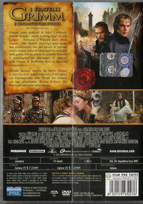 I fratelli Grimm e l'incantevole strega di Terry Gilliam - DVD - 2