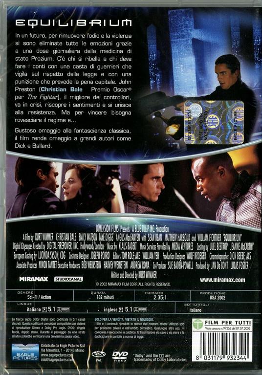 Equilibrium di Kurt Wimmer - DVD - 2