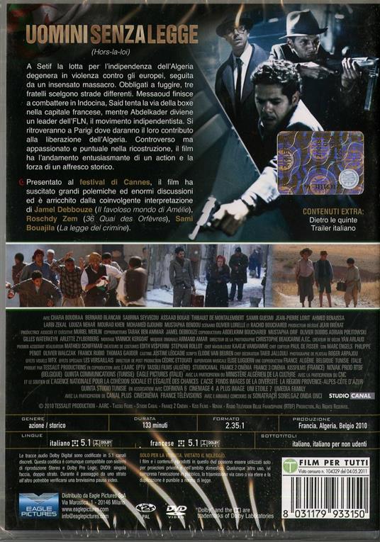Uomini senza legge di Rachid Bouchareb - DVD - 2