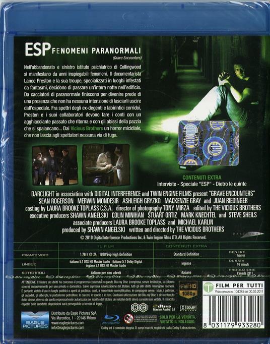 ESP. Fenomeni paranormali di Colin Vicious,Stuart Vicious - Blu-ray - 2
