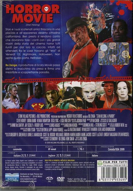 Horror Movie di Bo Zenga - DVD - 2