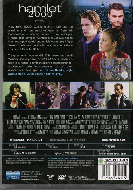 Hamlet 2000 di Michael Almereyda - DVD - 2
