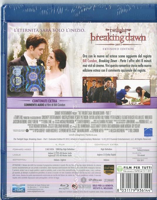 Breaking Dawn. Part 1. The Twilight Saga di Bill Condon - Blu-ray - 2