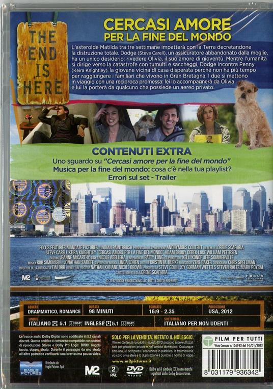 Cercasi amore per la fine del mondo di Lorene Scafaria - DVD - 2