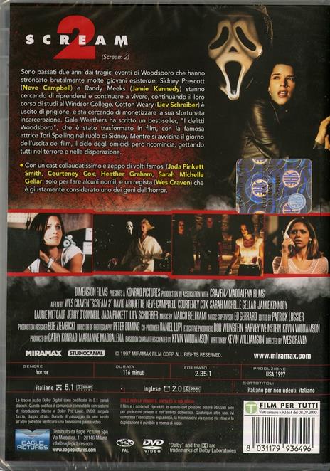 Scream 2 di Wes Craven - DVD - 2
