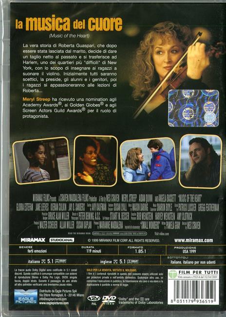 La musica del cuore di Wes Craven - DVD - 2