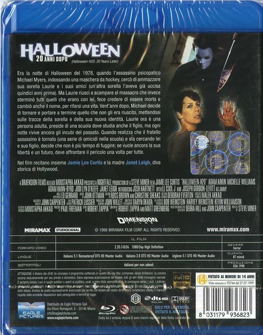Halloween vent'anni anni dopo di Steve Miner - Blu-ray - 2