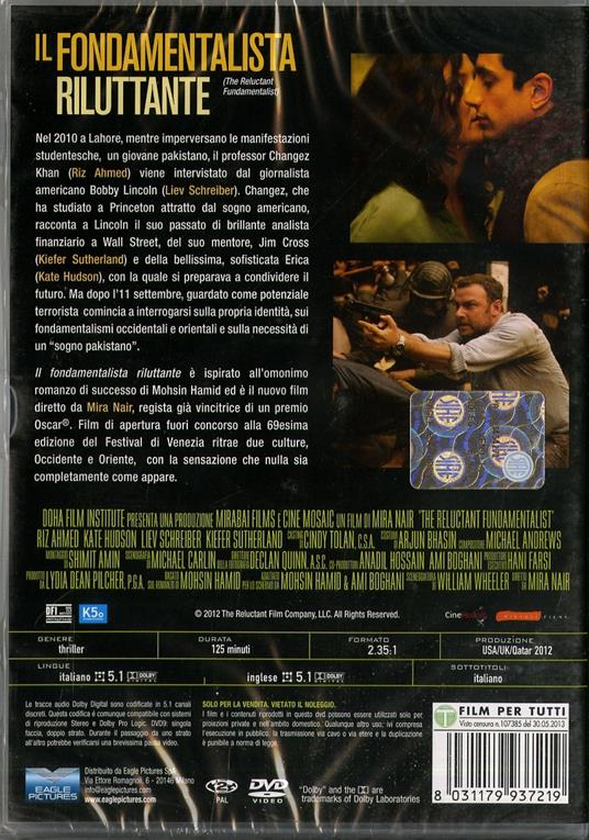 Il fondamentalista riluttante di Mira Nair - DVD - 2