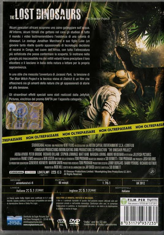 The Lost Dinosaurs di Sid Bennett - DVD - 2