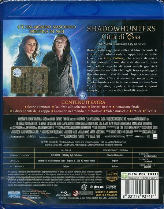 Shadowhunters. Città di ossa<span>.</span> Special Edition di Harald Zwart - Blu-ray - 2