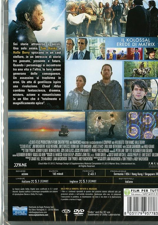 Cloud Atlas. Tutto è connesso di Andy Wachowski,Tom Tykwer,Larry Wachowski - DVD - 2