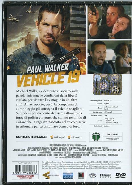 Vehicle 19 di Mukunda Michael Dewil - DVD - 2