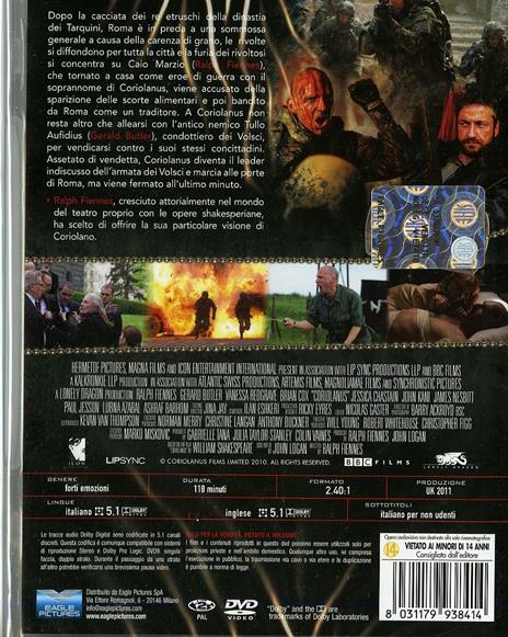 Coriolanus di Ralph Fiennes - DVD - 2