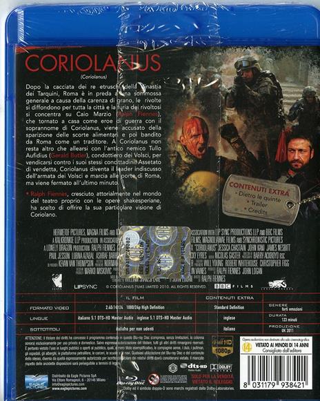 Coriolanus di Ralph Fiennes - Blu-ray - 2