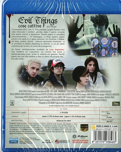Cose cattive. Evil Things di Simone Gandolfo - Blu-ray - 2