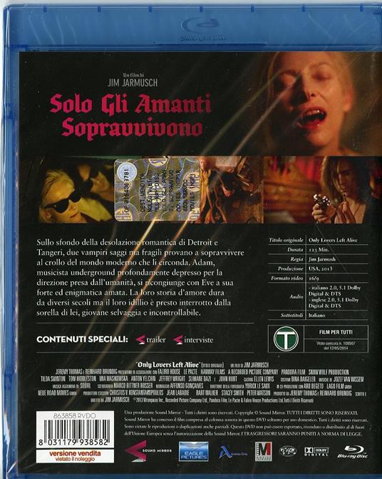 Solo gli amanti sopravvivono di Jim Jarmusch - Blu-ray - 2