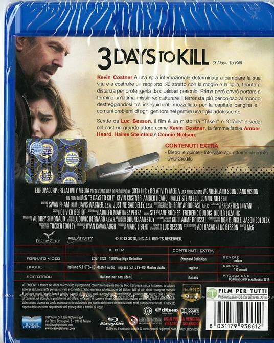 3 Days to Kill di McG - Blu-ray - 2