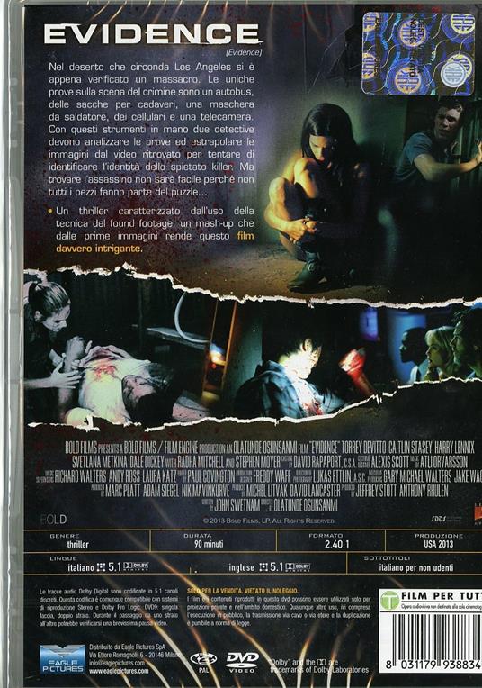 Evidence di Olatunde Osunsanmi - DVD - 2