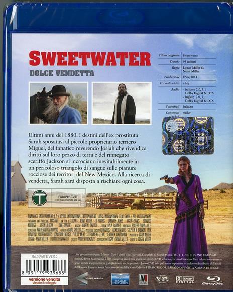 Sweetwater. Dolce vendetta di Logan Miller,Noah Miller - Blu-ray - 2
