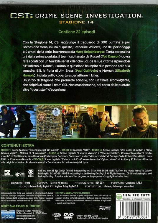 CSI. Crime Scene Investigation. Stagione 14 (3 DVD) di Alec Smight,Brad Tanenbaum,Jeffrey G. Hunt - DVD - 2