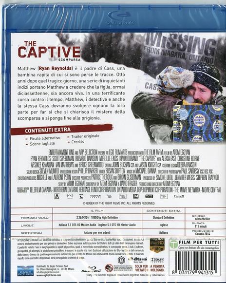The Captive. Scomparsa di Atom Egoyan - Blu-ray - 2