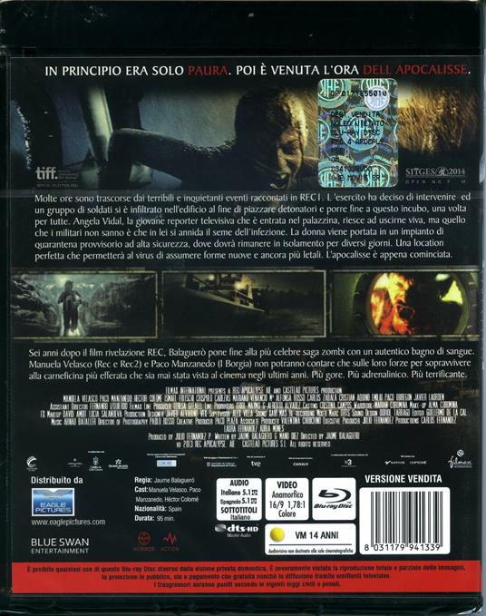 Rec 4. Apocalypse di Jaume Balaguerò - Blu-ray - 2