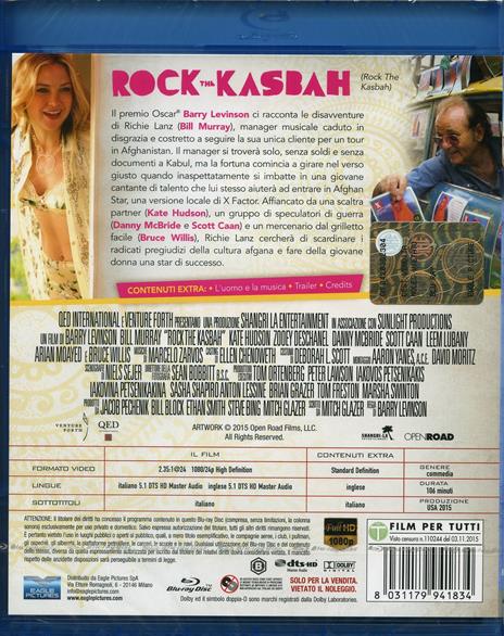 Rock the Kasbah di Barry Levinson - Blu-ray - 2