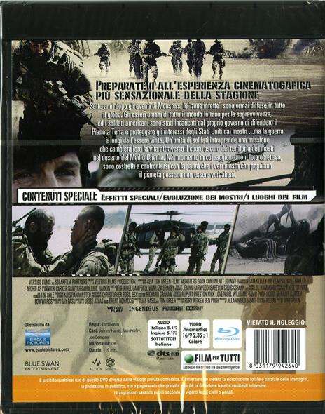 Monsters: Dark Continent di Tom Green - Blu-ray - 2