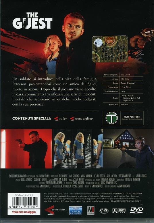 The Guest di Adam Wingard - DVD - 2