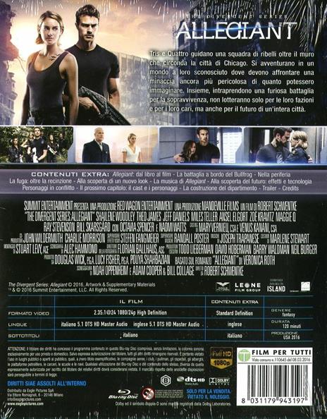 The Divergent Series: Allegiant (Steelbook)<span>.</span> Limited Edition di Robert Schwentke - Blu-ray - 8