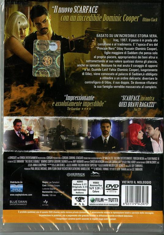 The Devil's Double di Lee Tamahori - DVD - 2