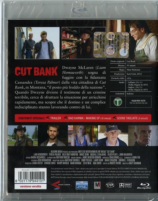 Cut Bank di Matt Shakman - Blu-ray - 2