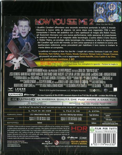 Now You See Me 2 (Blu-ray + Blu-ray 4K Ultra HD) di Jon M. Chu - 2