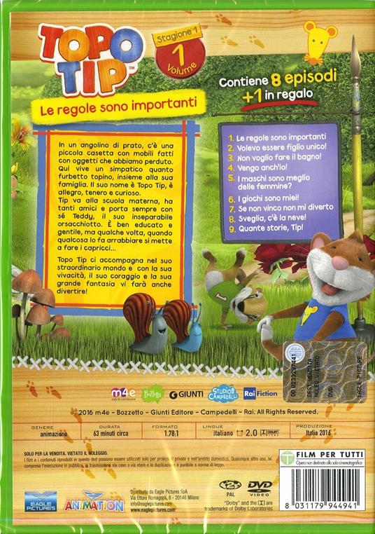 Topo Tip. Stagione 1. Vol. 1. Le regole sono importanti - DVD - 2