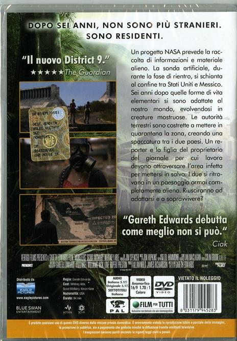 Monsters (DVD) di Gareth Edwards - DVD - 2