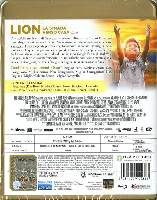 Lion. La strada verso casa (Blu-ray) di Garth Davis - Blu-ray - 2