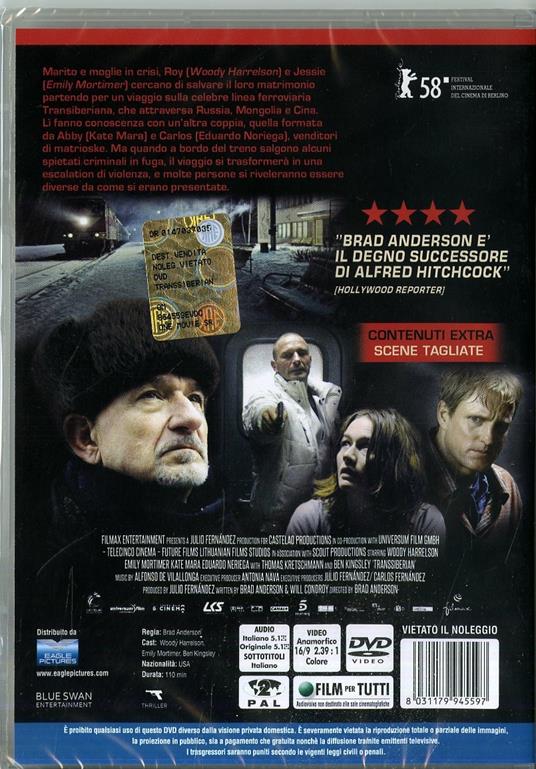 Transsiberian di Brad Anderson - DVD - 2