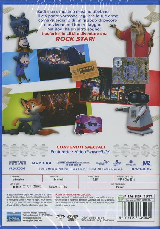 Rock Dog (DVD) di Ash Brannon - DVD - 2