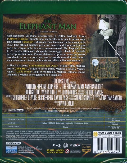 The Elephant Man (Blu-ray) di David Lynch - Blu-ray - 2