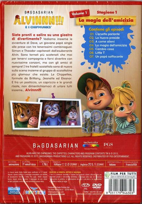 Alvinnn!!! e i Chipmunks. Stagione 1. Vol. 1. La magia dell'amicizia (DVD) di Janice Karman - DVD - 2
