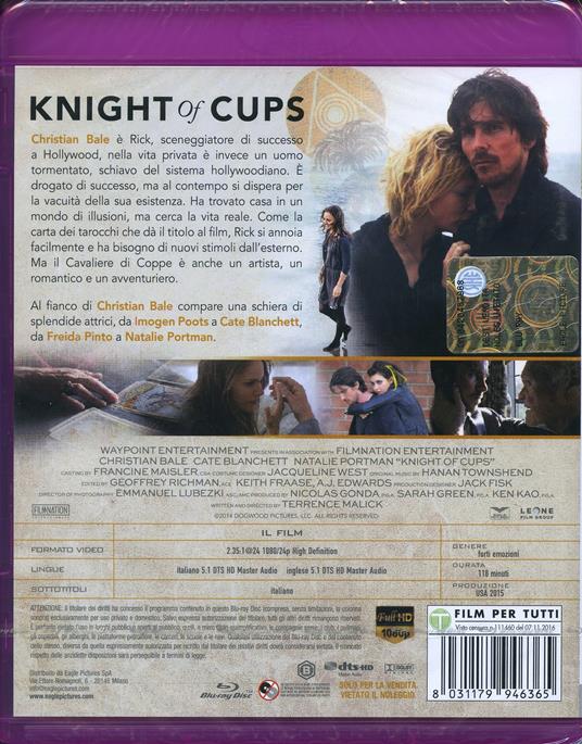 Knight of Cups (Blu-ray) di Terrence Malick - Blu-ray - 2