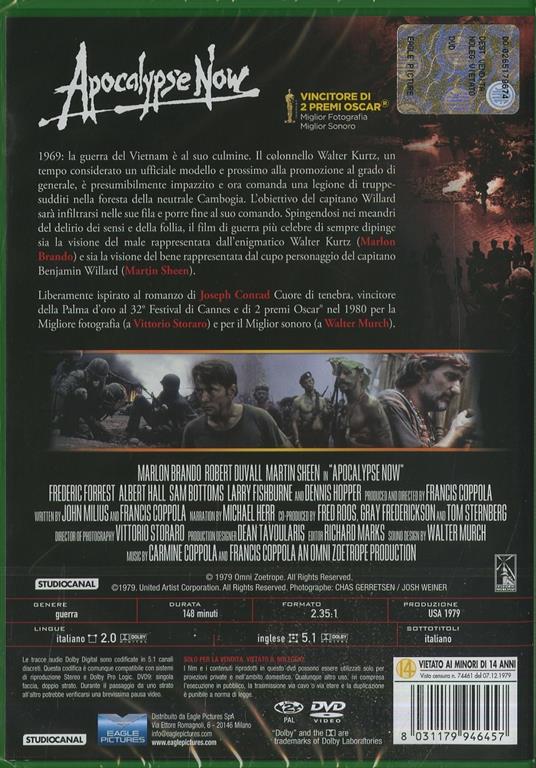 Apocalypse Now (DVD) di Francis Ford Coppola - DVD - 2