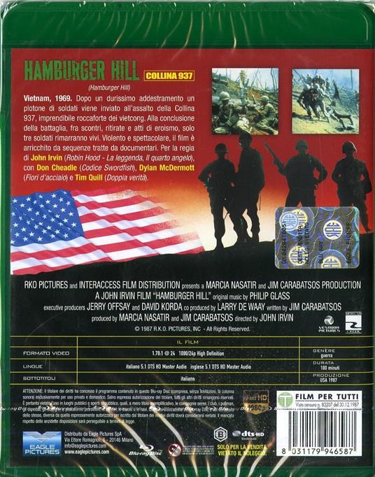 Hamburger Hill (Blu-ray) di John Irvin - Blu-ray - 2