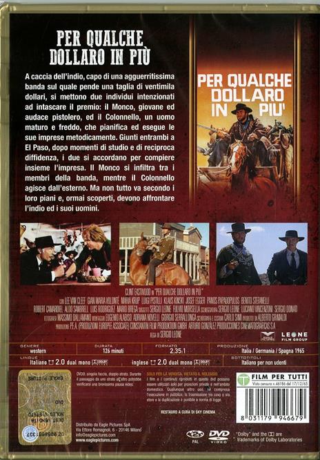 Per qualche dollaro in più (DVD) di Sergio Leone - DVD - 2