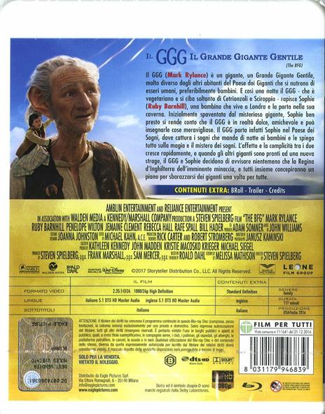 Sadly Dormitory Revenue Il GGG. Il Grande Gigante Gentile. Edizione speciale (Blu-ray) - Blu-ray -  Film di Steven Spielberg Animazione | IBS