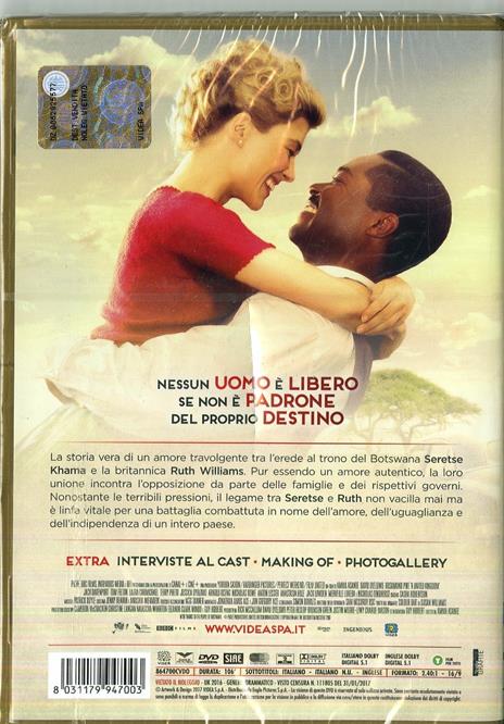 A United Kingdom. L'amore che ha cambiato la storia (DVD) di Amma Asante - DVD - 2