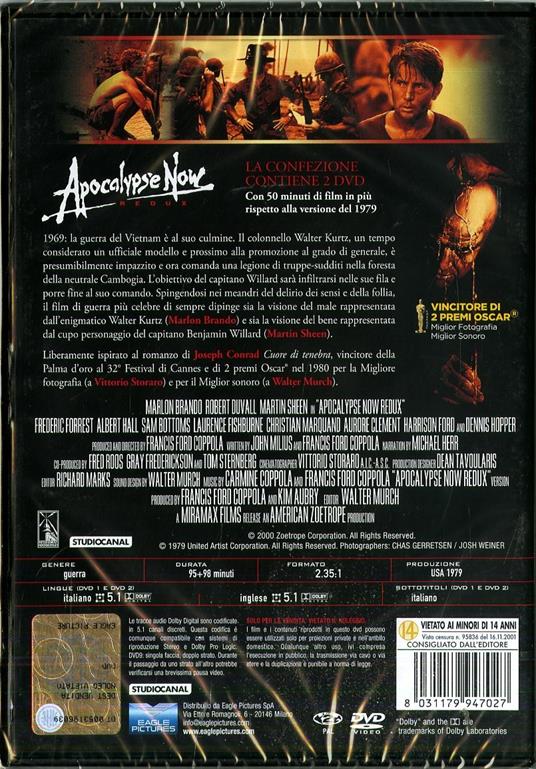 Apocalypse Now Redux (DVD) di Francis Ford Coppola - DVD - 2